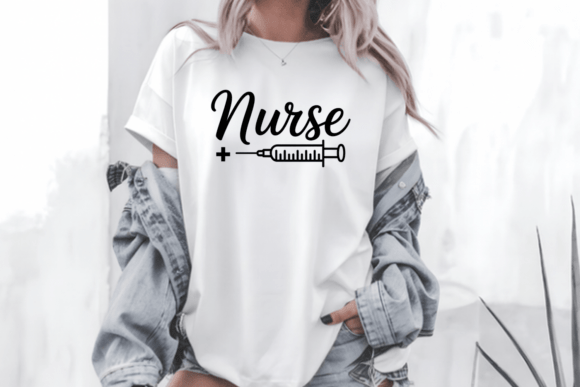 Bold Nurse Typography SVG Nurse Word PNG