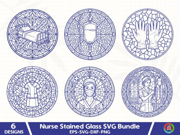 Medical Mandala Line Art SVG Pack