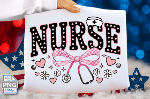 Nurse Bow & Stethoscope PNG