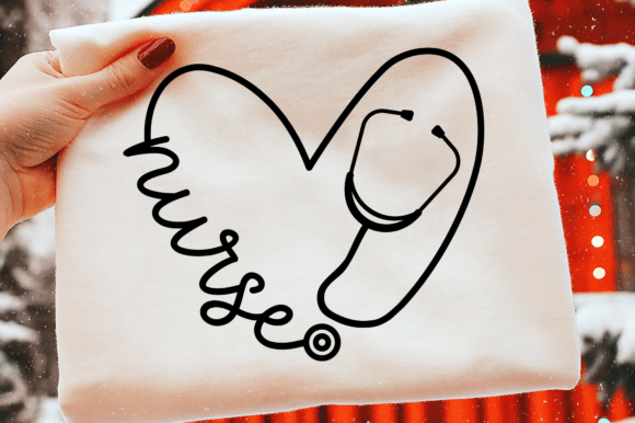 Nurse Stethoscope Heart SVG