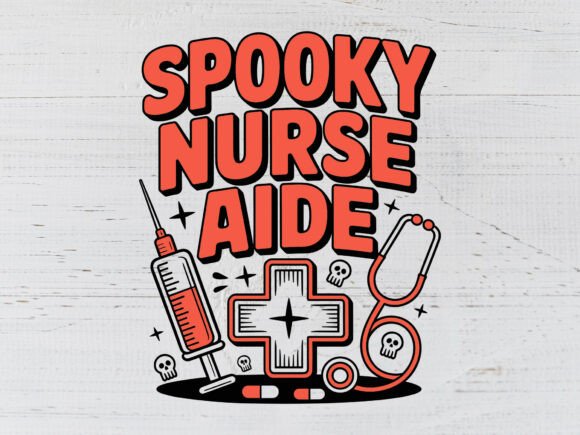 Spooky Nurse Aide SVG PNG, Spooktacular