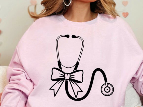 Stethoscope Coquette Bow SVG, Nurse Life