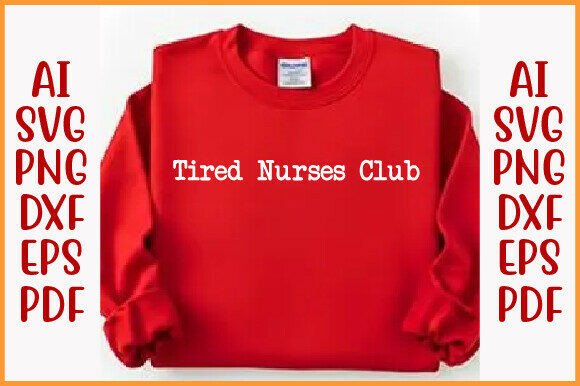 Trendy Retro Nurse PNG SVG, Tired Moms